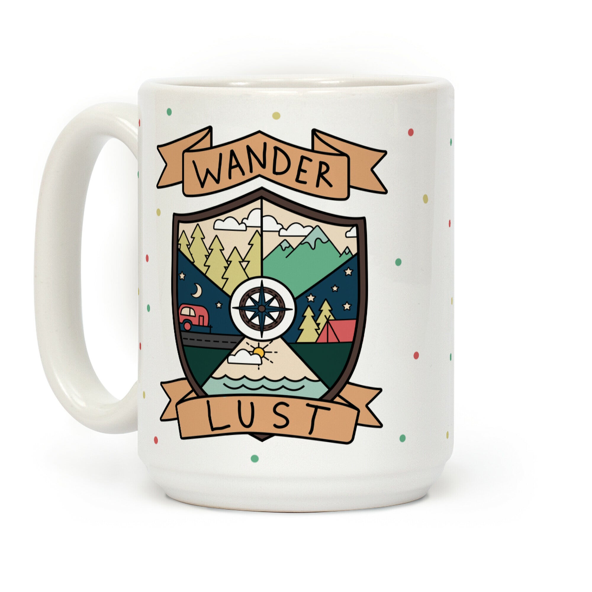 Wanderlust Crest Coffee Mug